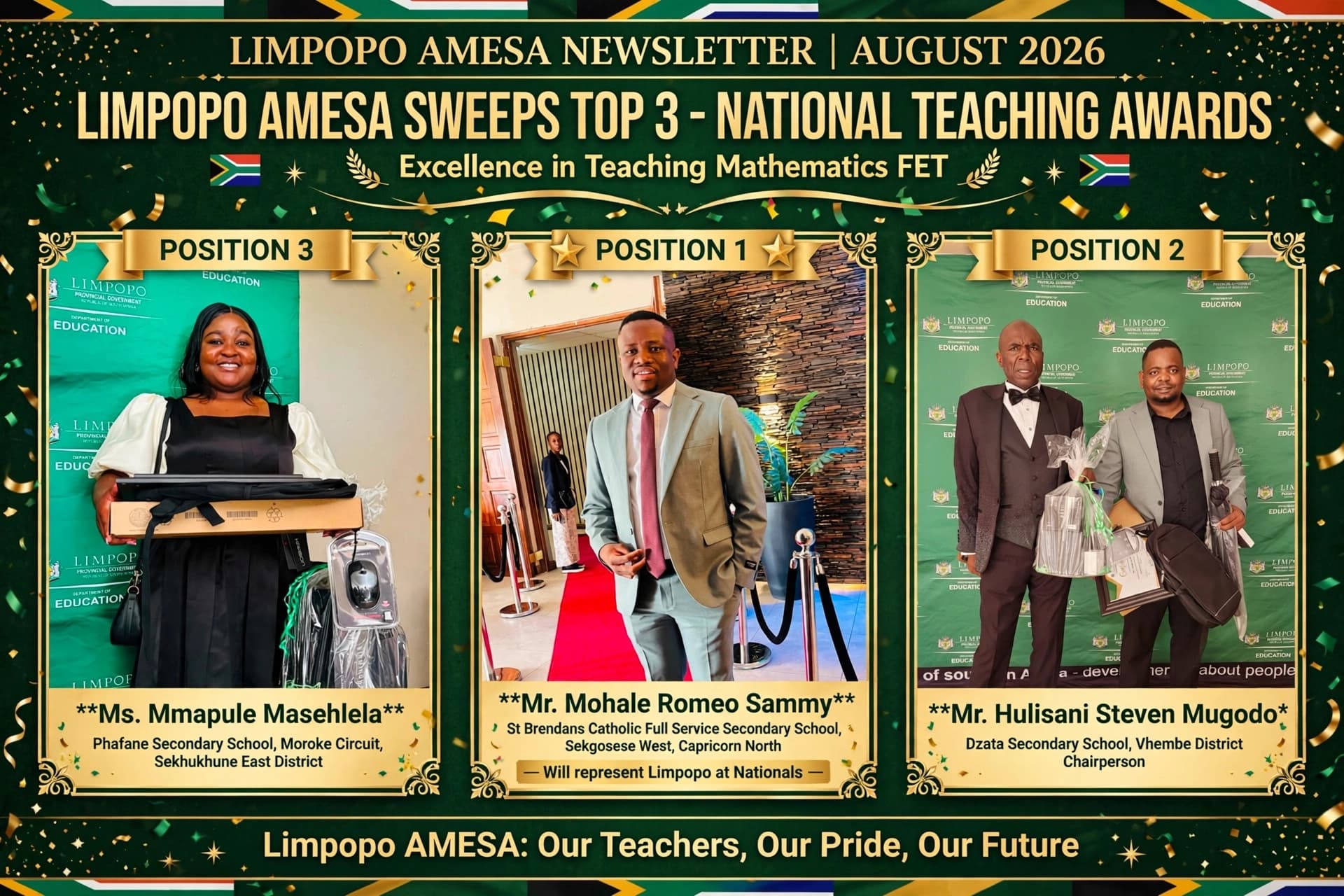 Limpopo AMESA MEMBERS SHOCKS THE JUDGES AT THE LP NATIONAL TEACHING AWARDS